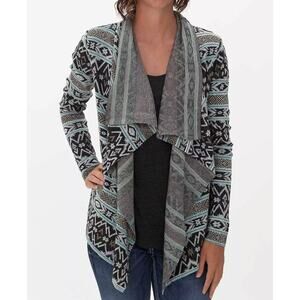 Billabong Show Me Waves Draped Cardigan Sweater Mo Mint Boho Knit Size M